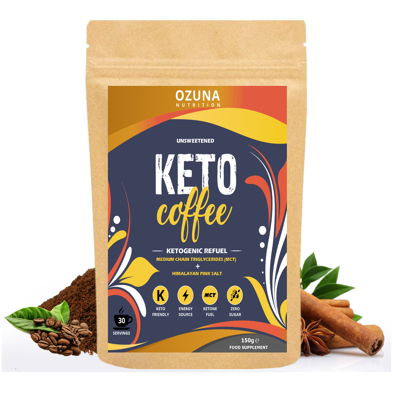 Ketogenic Refuel Instant Keto Coffee - Cinnamon Flavour