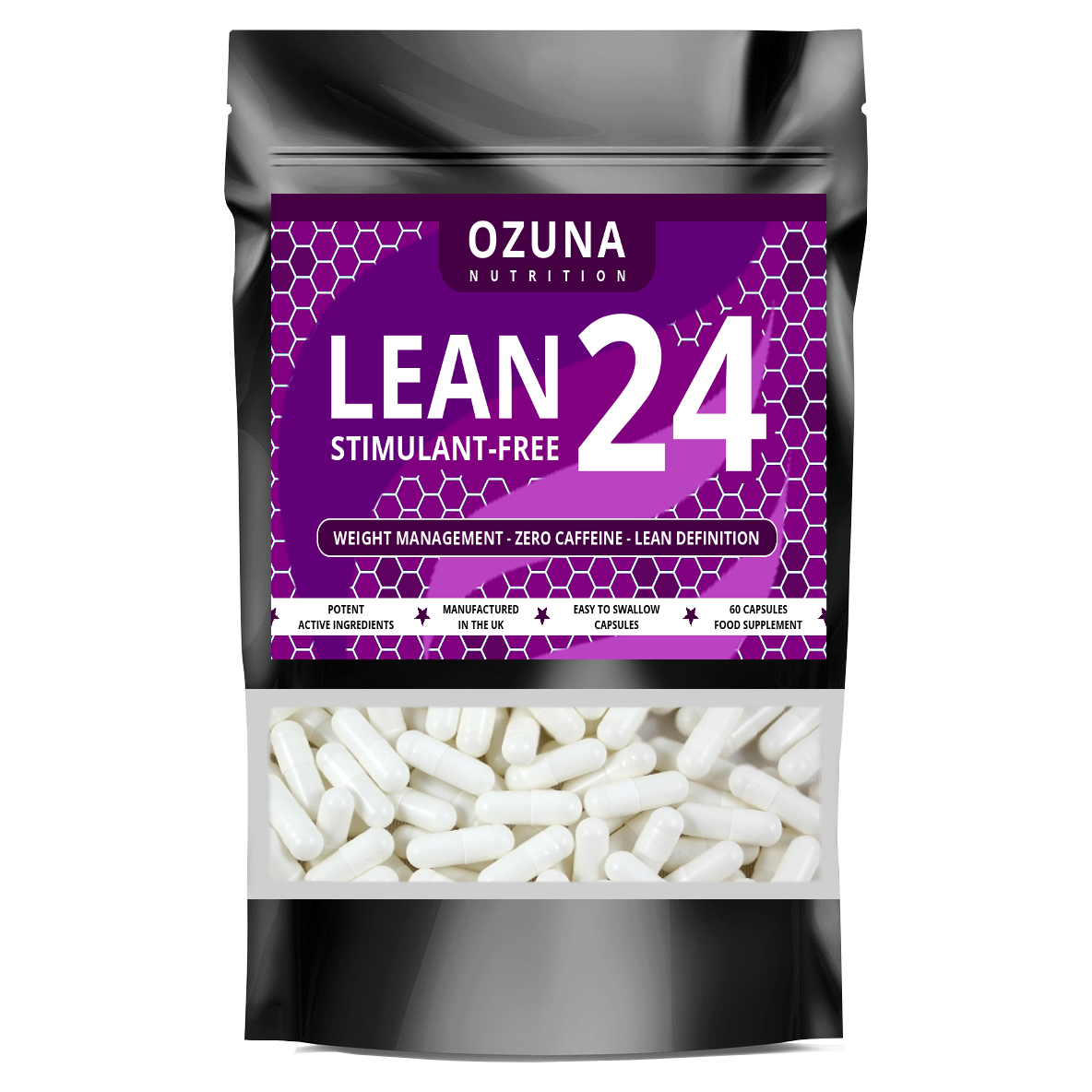 Lean24 Stimulant Free Fat Burner Capsules Ozuna Nutrition