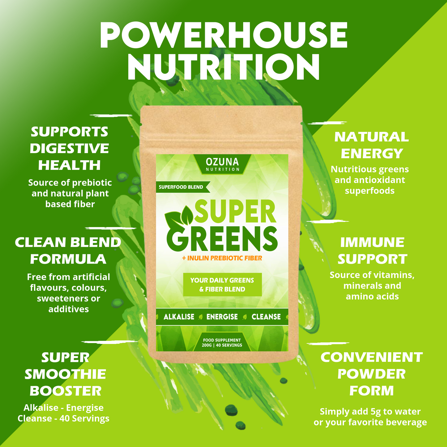 Super Greens Alkaline + Prebiotic Powder