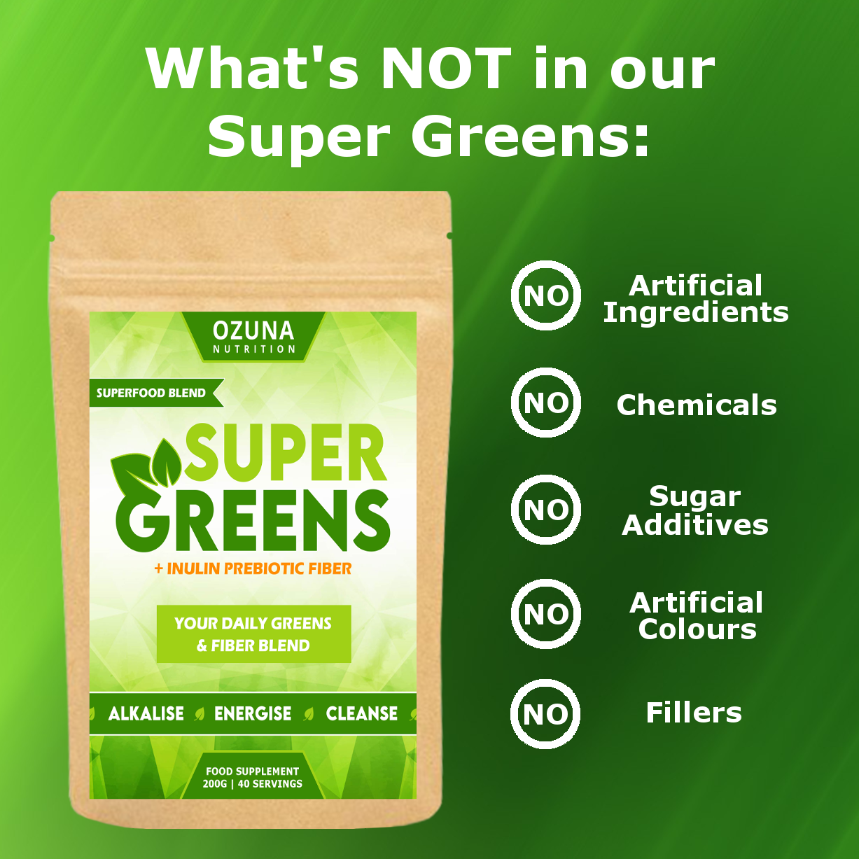 Super Greens Alkaline + Prebiotic Powder