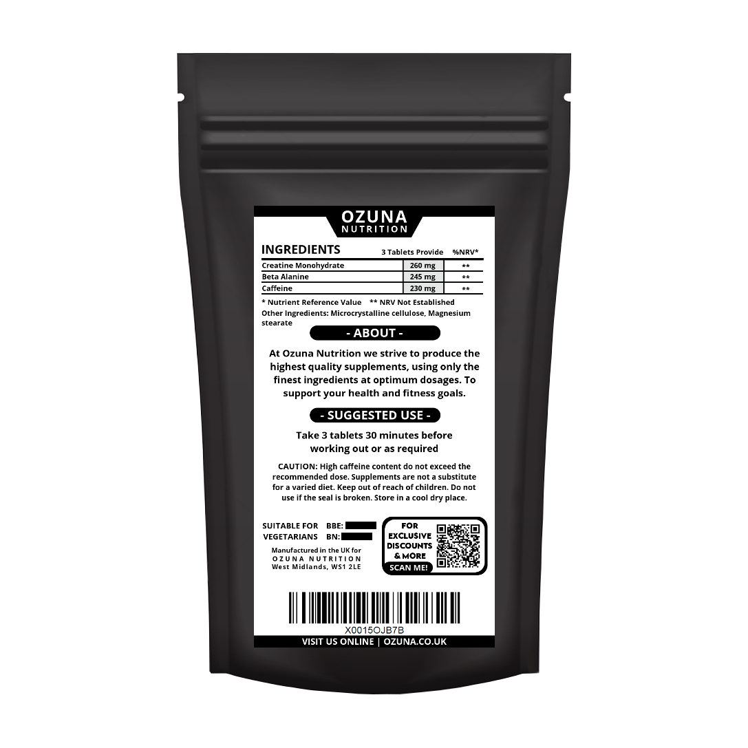 Unleashed Pre Workout Tablets