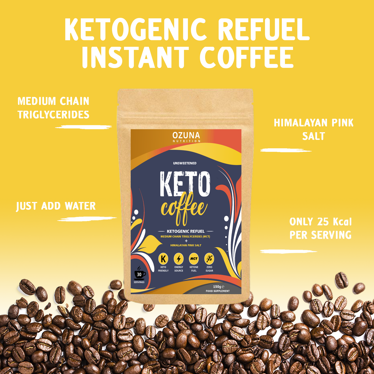 Ketogenic Refuel Instant Keto Coffee - Original