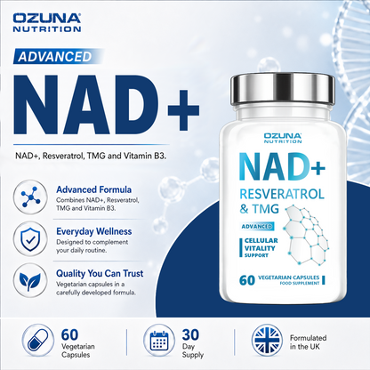 NAD+ Resveratrol & TMG Capsules
