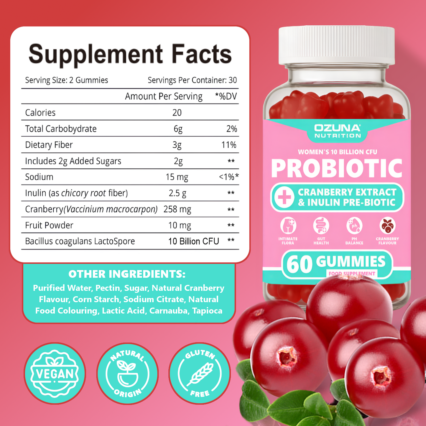 Women's Probiotic Gut & Intimate Flora Gummies